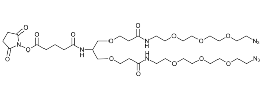 NHS-C5-bis-PEG3-azide