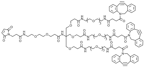 Mal-PEG2-tris-PEG3-DBCO